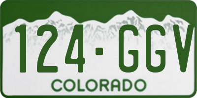 CO license plate 124GGV