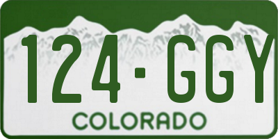 CO license plate 124GGY