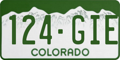 CO license plate 124GIE