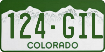 CO license plate 124GIL