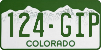 CO license plate 124GIP
