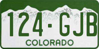 CO license plate 124GJB