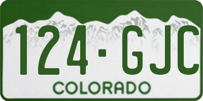 CO license plate 124GJC