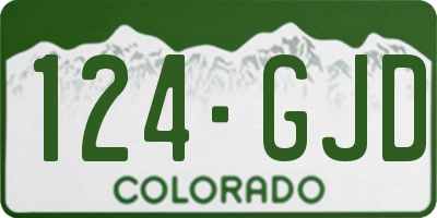 CO license plate 124GJD