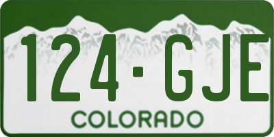 CO license plate 124GJE