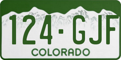 CO license plate 124GJF