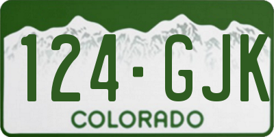 CO license plate 124GJK