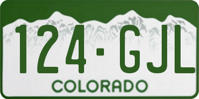 CO license plate 124GJL