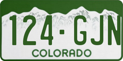 CO license plate 124GJN