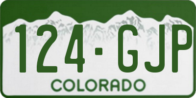 CO license plate 124GJP