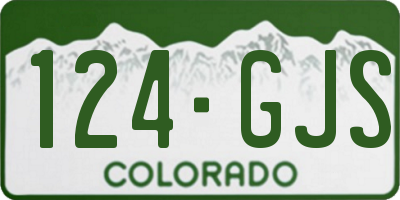 CO license plate 124GJS