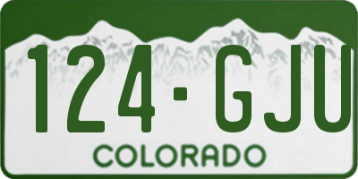 CO license plate 124GJU