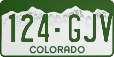 CO license plate 124GJV
