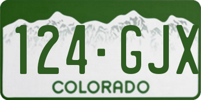 CO license plate 124GJX