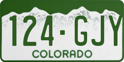 CO license plate 124GJY