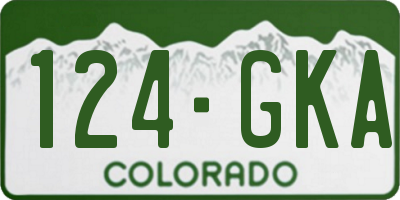 CO license plate 124GKA