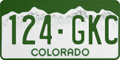 CO license plate 124GKC