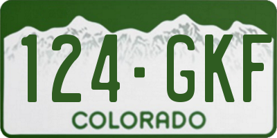 CO license plate 124GKF