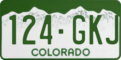 CO license plate 124GKJ