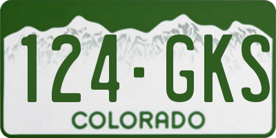 CO license plate 124GKS