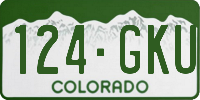 CO license plate 124GKU