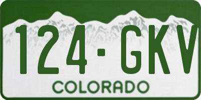 CO license plate 124GKV