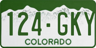 CO license plate 124GKY