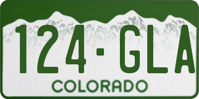 CO license plate 124GLA