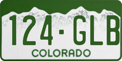 CO license plate 124GLB