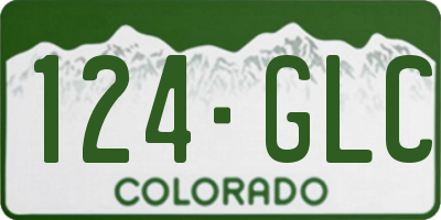 CO license plate 124GLC