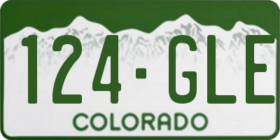 CO license plate 124GLE