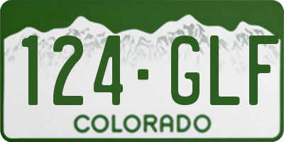 CO license plate 124GLF