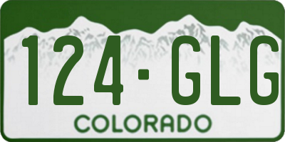 CO license plate 124GLG