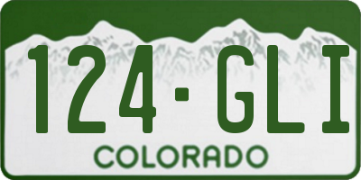 CO license plate 124GLI