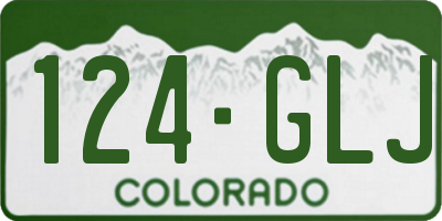 CO license plate 124GLJ