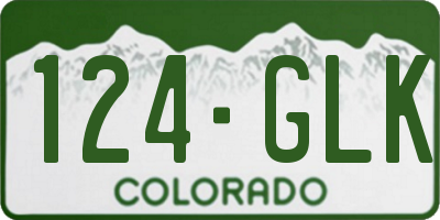 CO license plate 124GLK