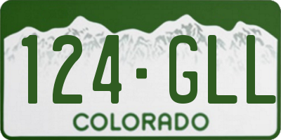 CO license plate 124GLL