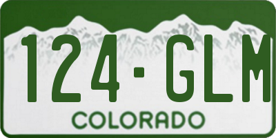 CO license plate 124GLM