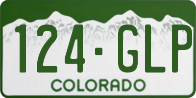 CO license plate 124GLP