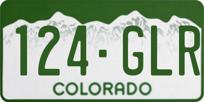 CO license plate 124GLR