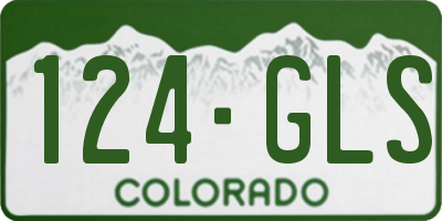 CO license plate 124GLS
