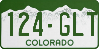 CO license plate 124GLT