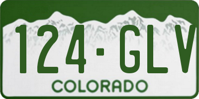 CO license plate 124GLV