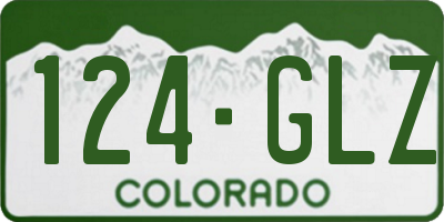 CO license plate 124GLZ