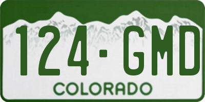 CO license plate 124GMD