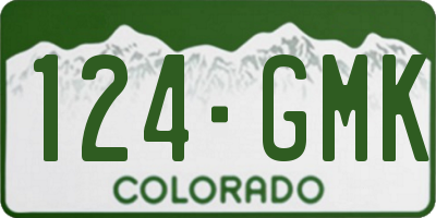 CO license plate 124GMK