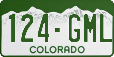 CO license plate 124GML