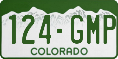 CO license plate 124GMP