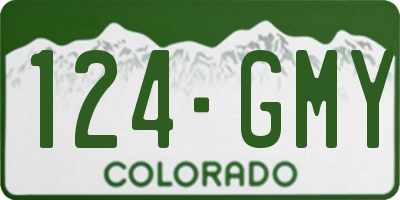 CO license plate 124GMY