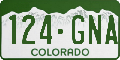 CO license plate 124GNA